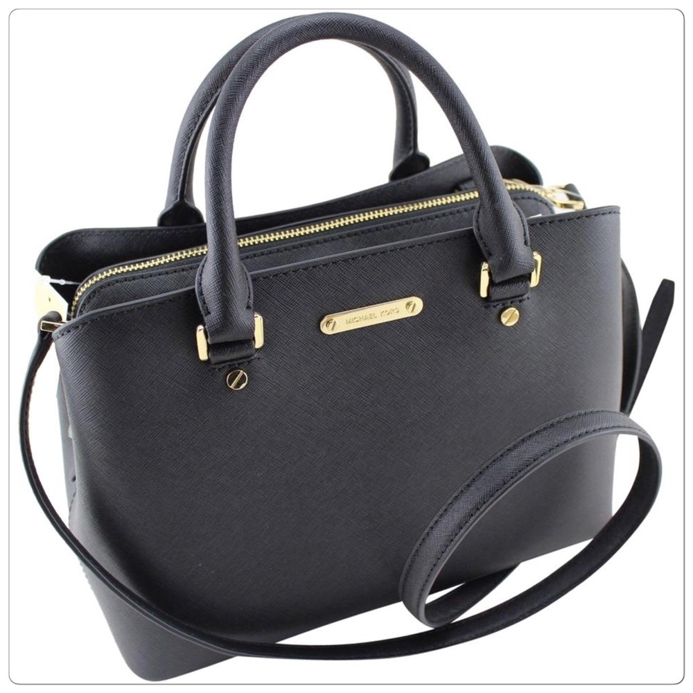 MICHAEL Michael Kors Savannah Black Saffiano